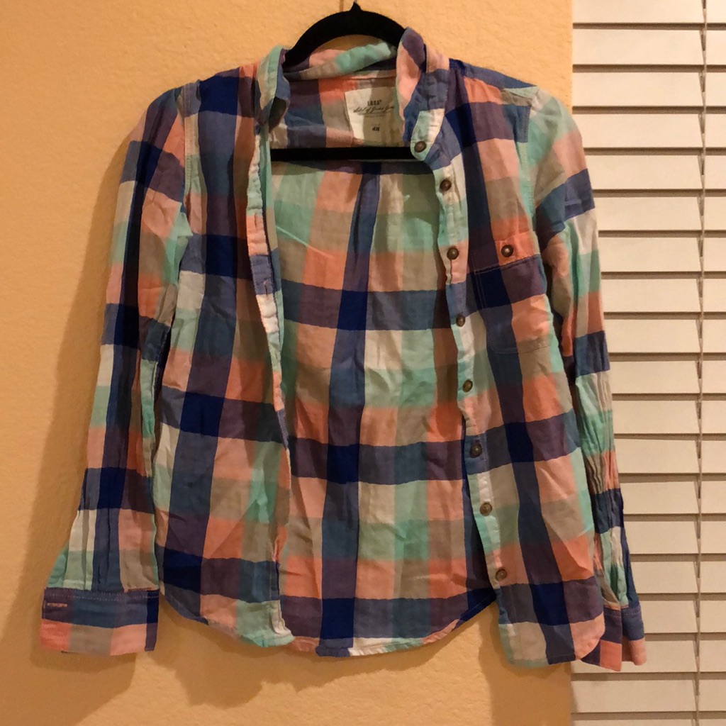 Multicolored Checked Button Down